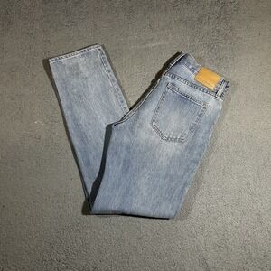 Denim Forum Womens Jeans The '90s Classic Mid Straight Blue Jeans Size 27 #2126